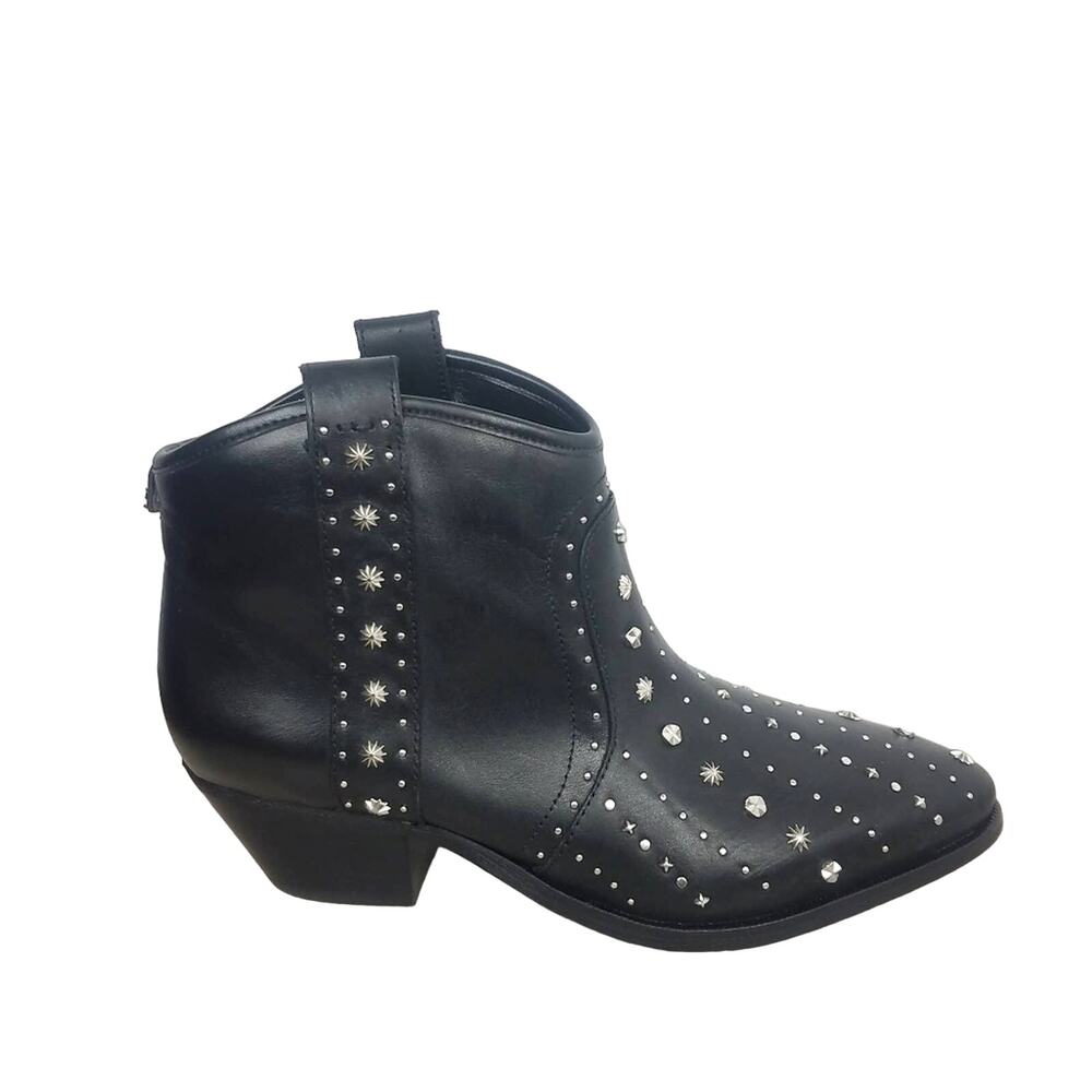 New! Black Studded Ankle Boots Booties 6.5 Sam Edelman